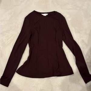 Long Sleeve Women's Top in Deep Plum